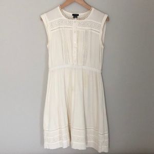 Ann Taylor cream eyelet dress